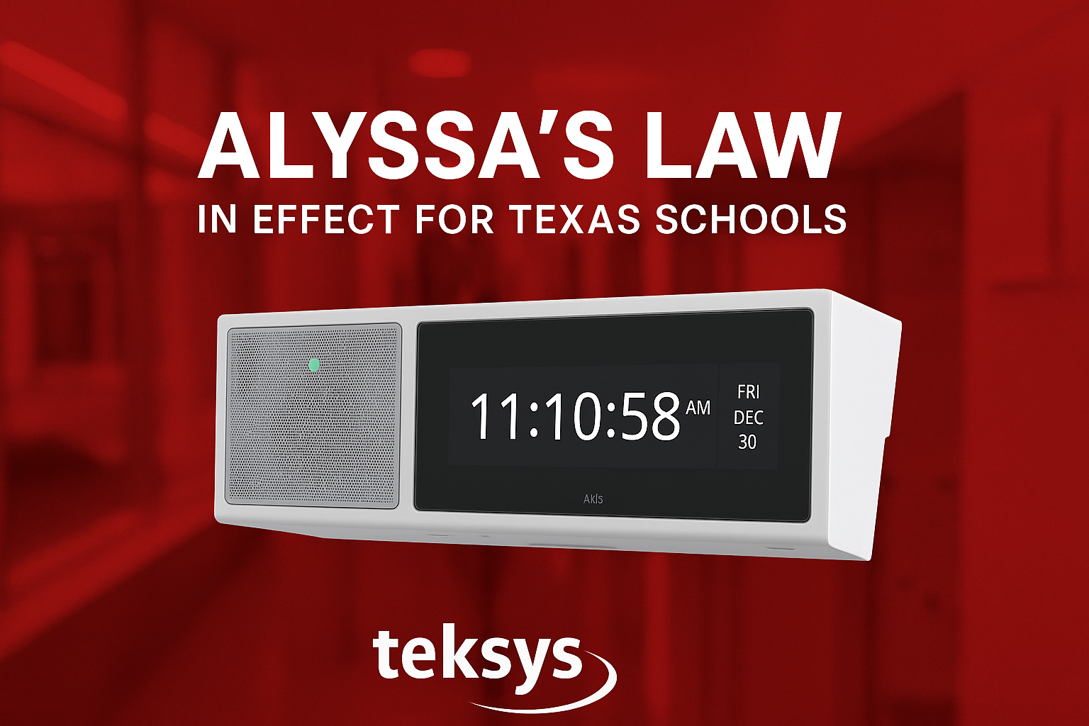 Alyssa's Law is in effect in TX